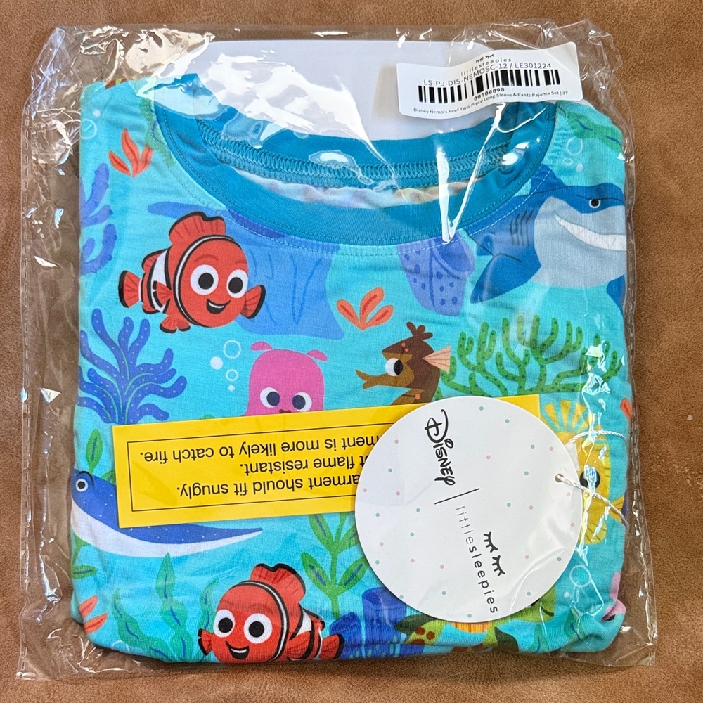 Little Sleepies Finding Nemo Two Piece Pajama Set 3T